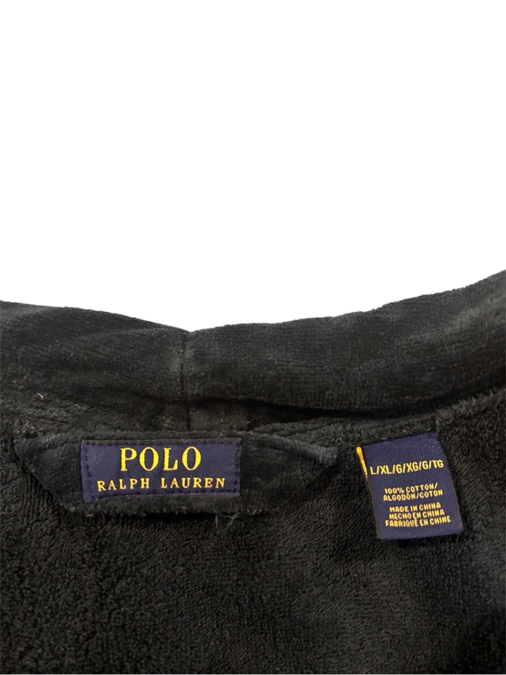 Polo Ralph Lauren Men's Sleepwear Soft Cotton Kimono Velour Robe Size L/XL - Picture 5 of 5